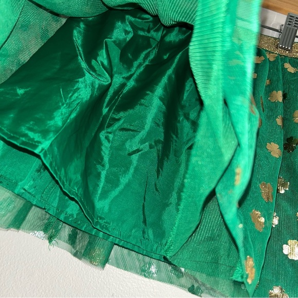 Green and Gold Floral Skirt - Picture 3 of 4